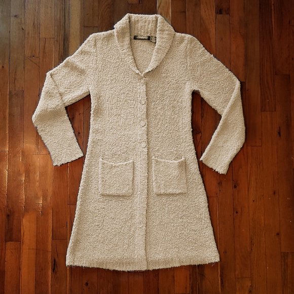 Women's Sweater Tan Cardigan Coat - Picture 3 of 6